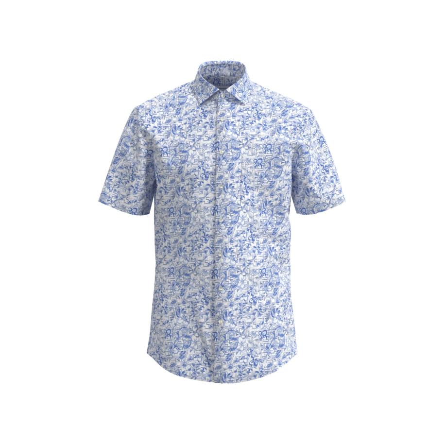 Seidensticker SEIDENSTICKER Overhemd lichtblauw / wit gemêleerd -