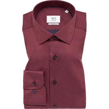 ETERNA 1863 Overhemd bordeaux, Effen