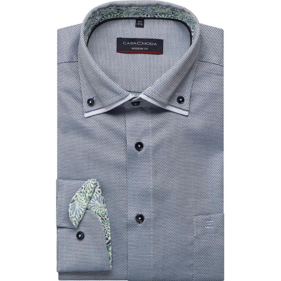 Casa Moda Overhemd blauw, Faux-uni Blauw