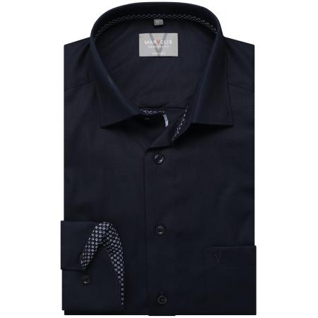 Marvelis Overhemd marine, Effen