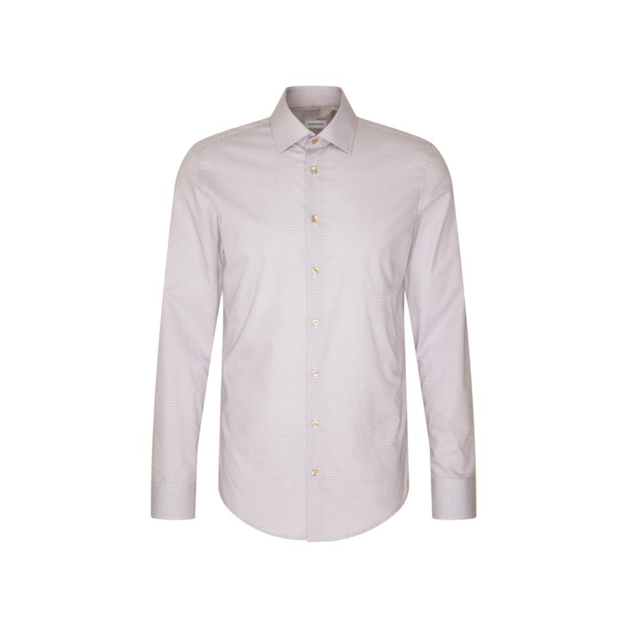 SEIDENSTICKER Zakelijk overhemd sand / blauw / wit Bruin