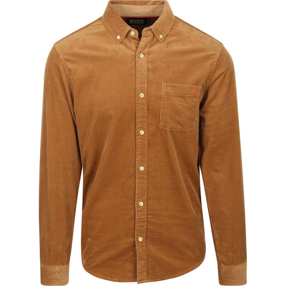 Scotch and Soda Corduroy Overhemd Bruin Bruin