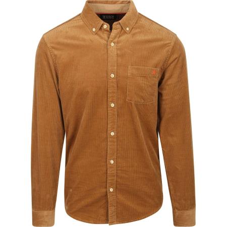 Scotch and Soda Corduroy Overhemd Bruin