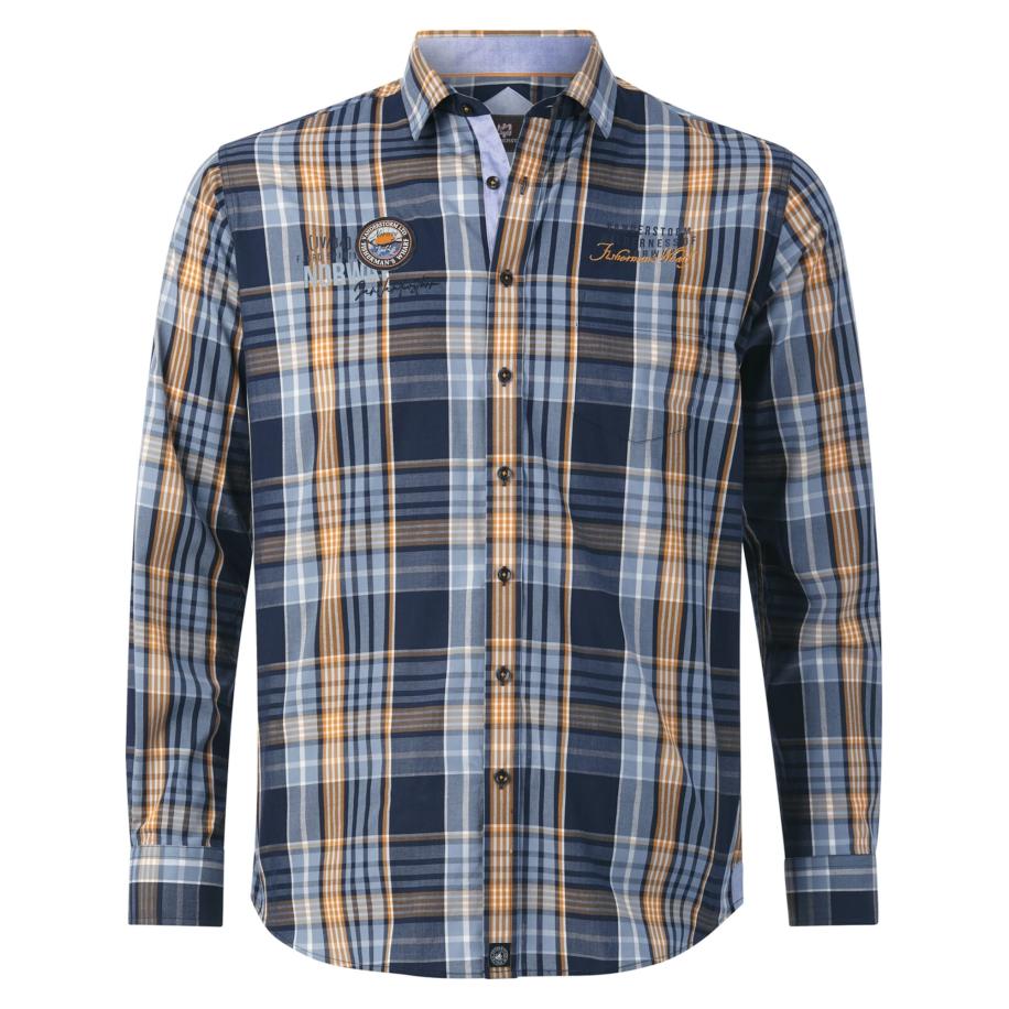 jan vanderstorm Jan Vanderstorm Overhemd Jirka donkerblauw -