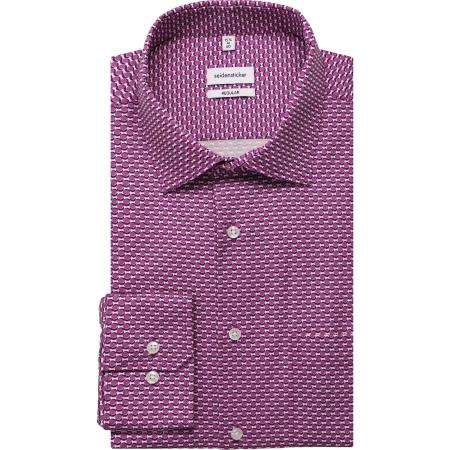 Seidensticker Overhemd rood, Bedrukt