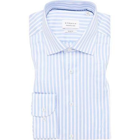 ETERNA Overhemd middenblauw, Gestreept