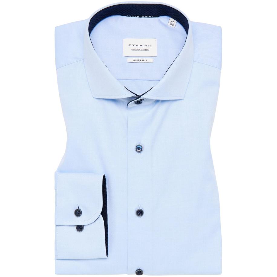 ETERNA Overhemd lichtblauw, Effen Blauw