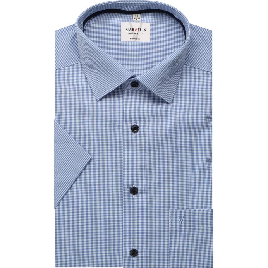 Marvelis Overhemd Korte mouw blauw Blauw