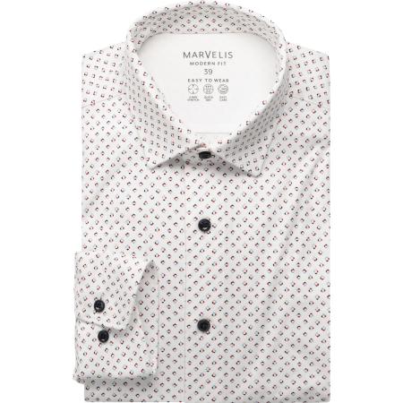 Marvelis Performance Jersey shirt wit, Bedrukt