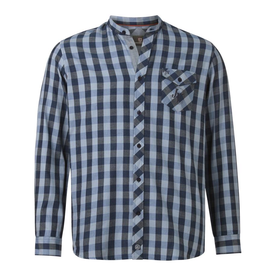 Jan Vanderstorm Overhemd blauw, Ruit -