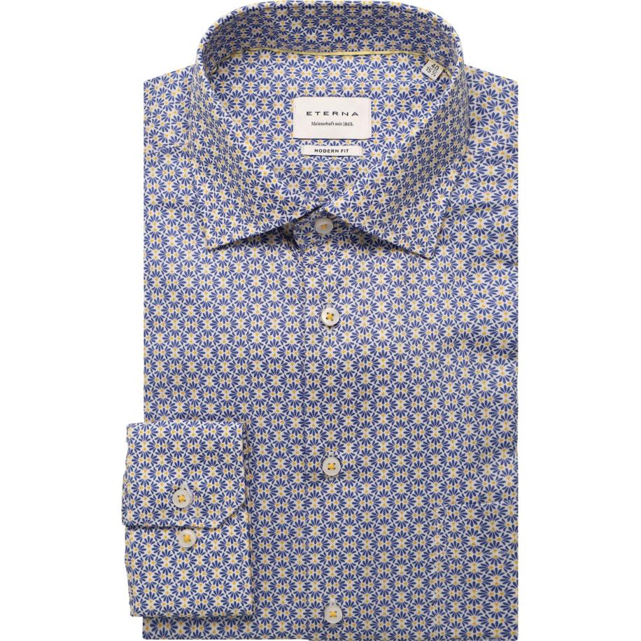 ETERNA Overhemd geel, Bedrukt Geel