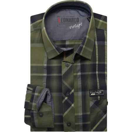 Leonardo by Jupiter Overhemd groen, Ruit