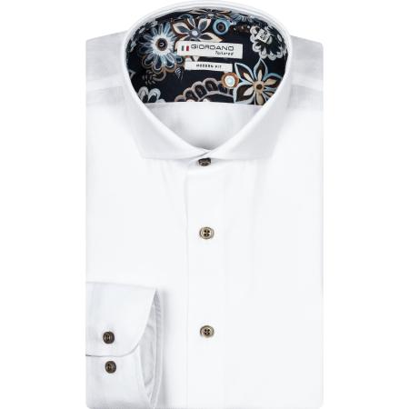 Giordano Overhemd wit, Effen
