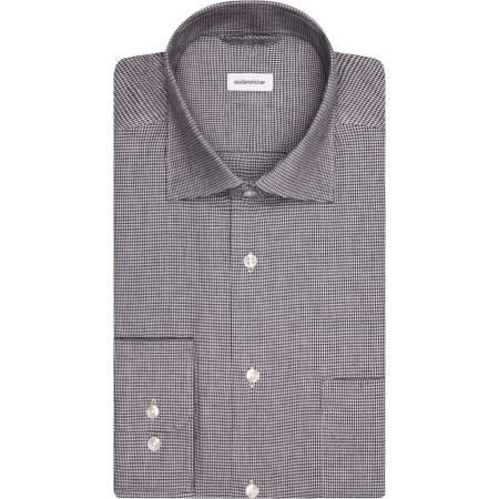 Seidensticker Flanellen Overhemd donkerblauw, Pied De Poule