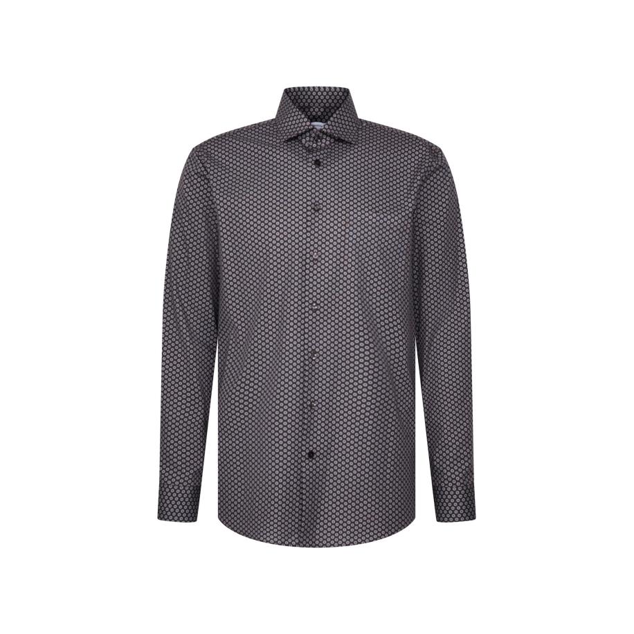 SEIDENSTICKER Zakelijk overhemd Schwarze Rose bruin / donkerbruin / wit Bruin