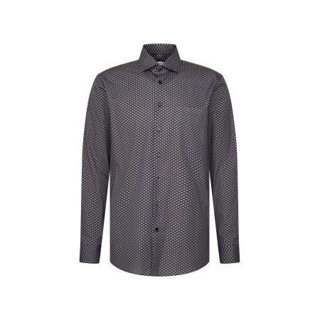 SEIDENSTICKER Zakelijk overhemd Schwarze Rose bruin / donkerbruin / wit