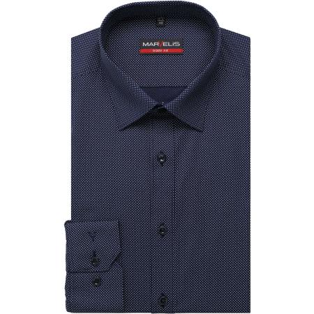 Marvelis Overhemd nachtblauw, Bedrukt