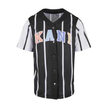 Karl Kani Karl Kani Overhemd KM241-040-2 lichtblauw / pasteloranje / zwart / wit