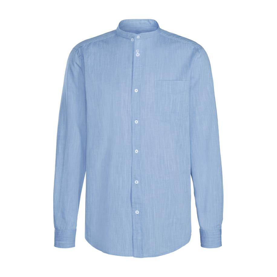 H.I.S H.I.S Overhemd blauw gemêleerd -