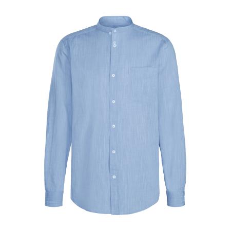 H.I.S H.I.S Overhemd blauw gemêleerd