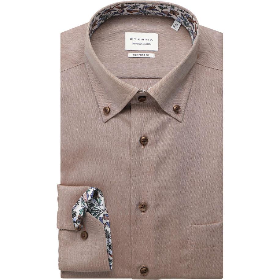 ETERNA Overhemd champagne, Effen Goud