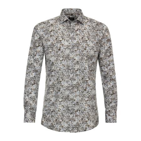 Venti Overhemd bruin, Print