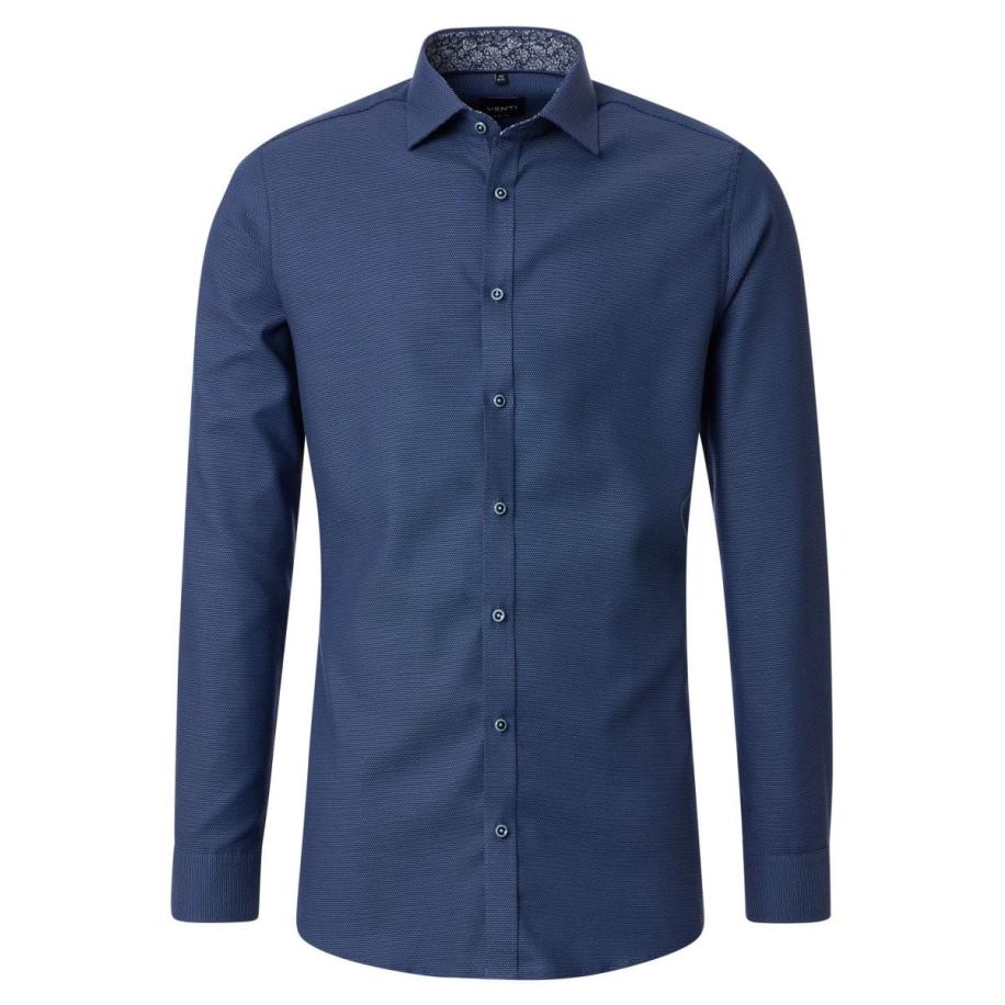 Venti Overhemd blauw, Faux-uni Blauw