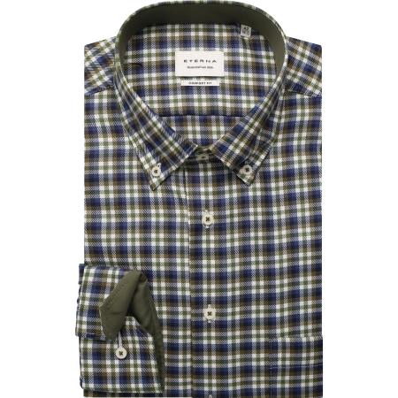 ETERNA Overhemd donkergroen, Ruit