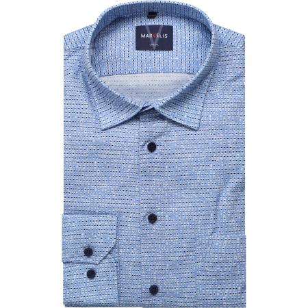 Marvelis Casual Overhemd blauw, Motief
