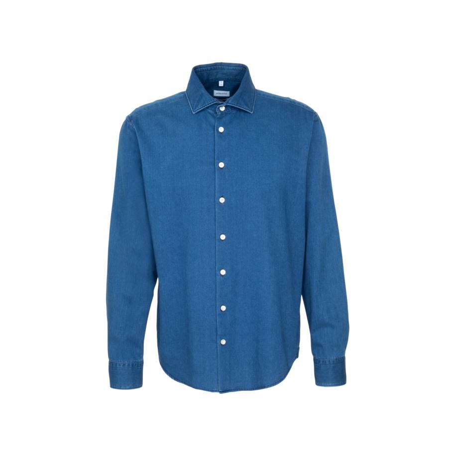 Seidensticker SEIDENSTICKER Overhemd Schwarze Rose donkerblauw -