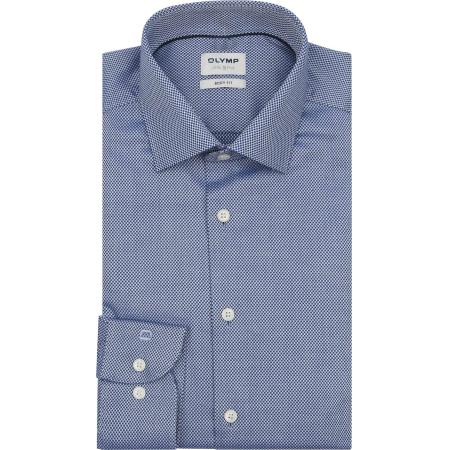 OLYMP Level 5 Dobby Overhemd Royal