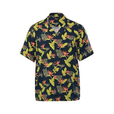 men plus Men Plus Overhemd navy / kiwi / appel / oranjerood