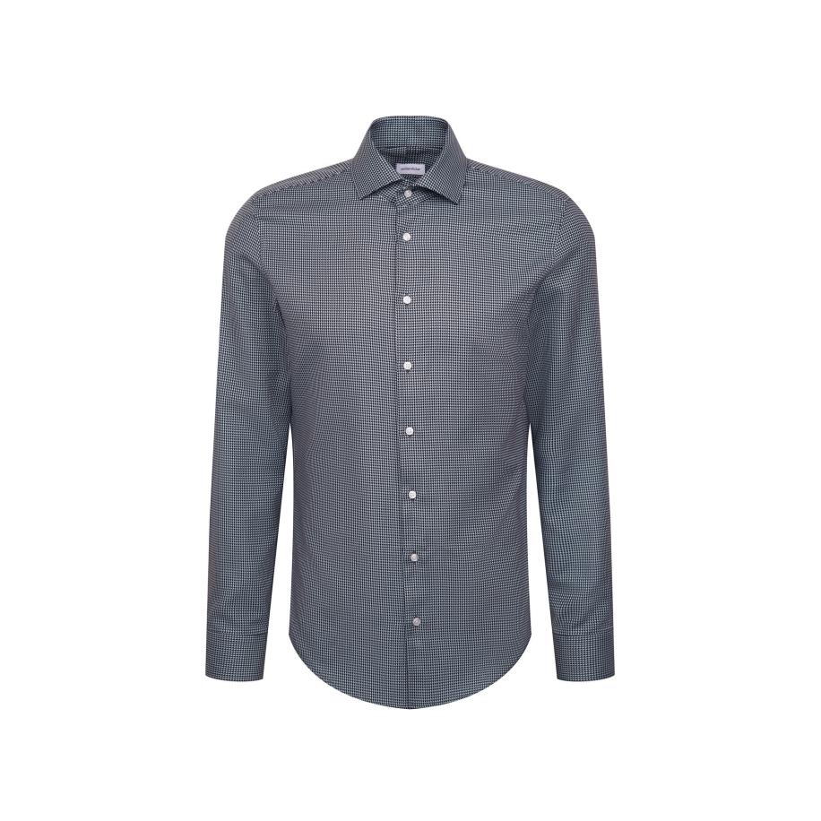 SEIDENSTICKER Zakelijk overhemd Schwarze Rose donkerblauw Blauw