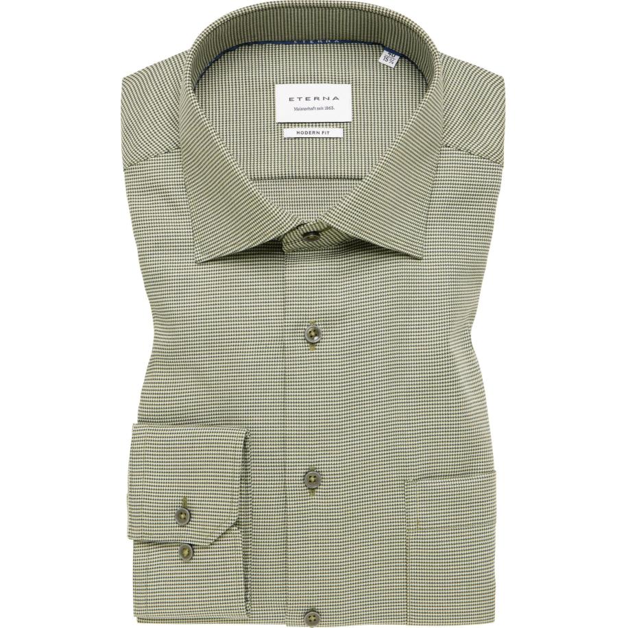 ETERNA Overhemd ML6 (vanaf 68 CM) groen Groen