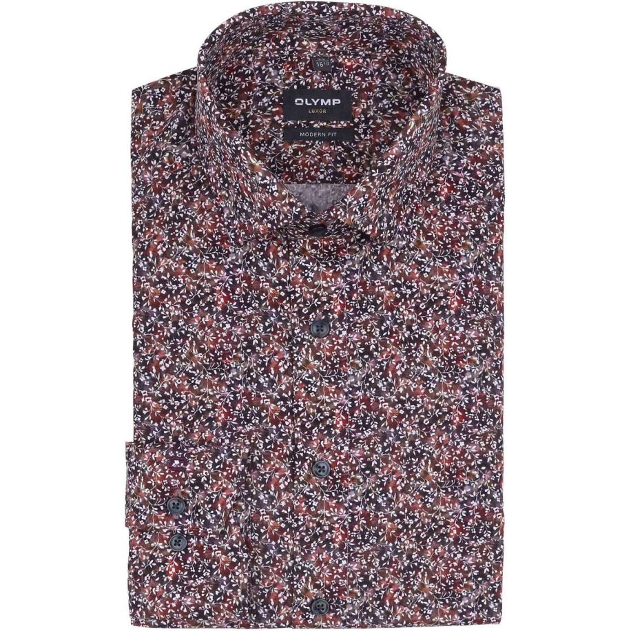 Olymp Luxor Overhemd Print Multicolour Multicolor