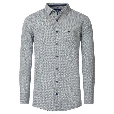 Redmond Casual Overhemd beige, Bedrukt