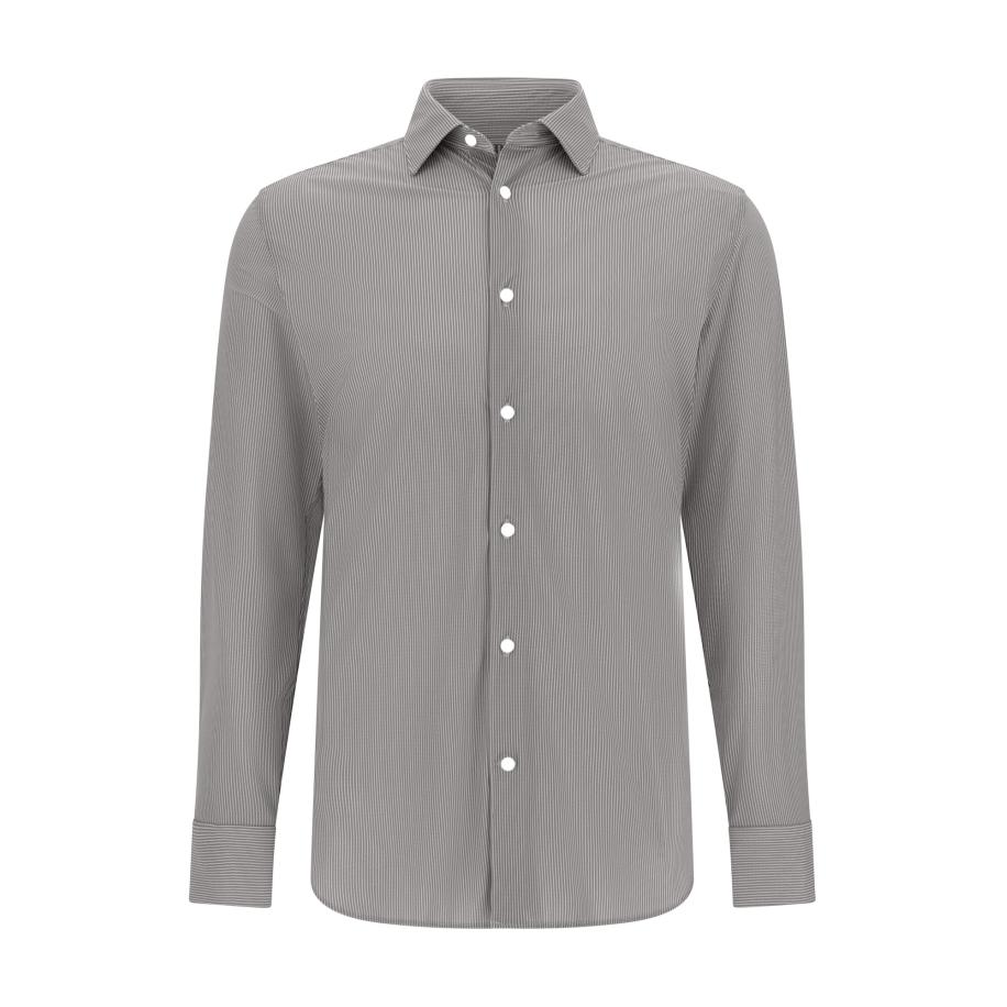 Boggi Milano Boggi Milano Overhemd grijs / offwhite -