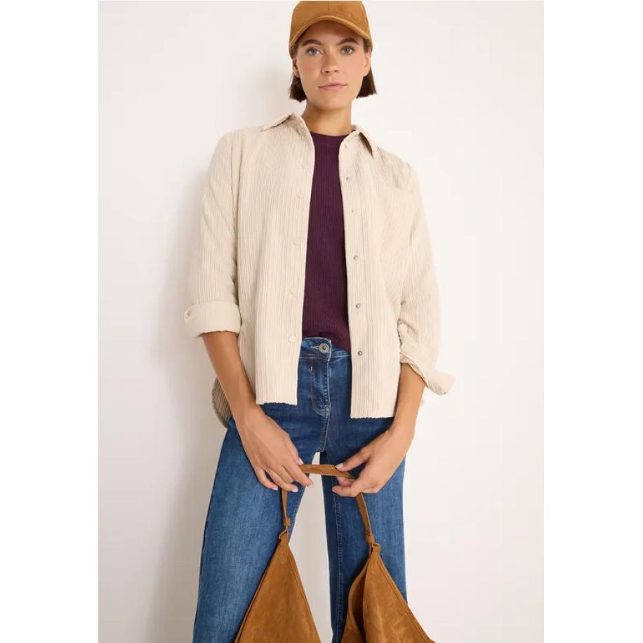 CECIL Corduroy overhemd blouse Bruin