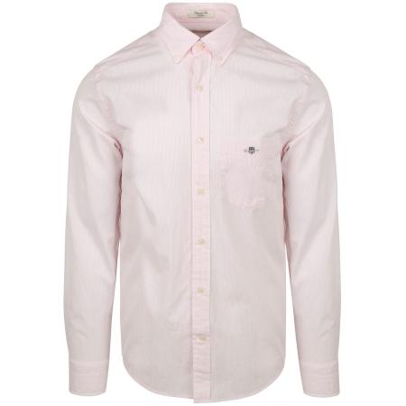 Gant Poplin Banker Overhemd Streep Lichtroze