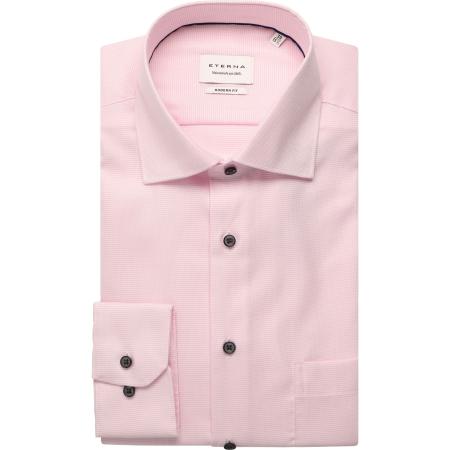 ETERNA Overhemd roze, Gestructureerd