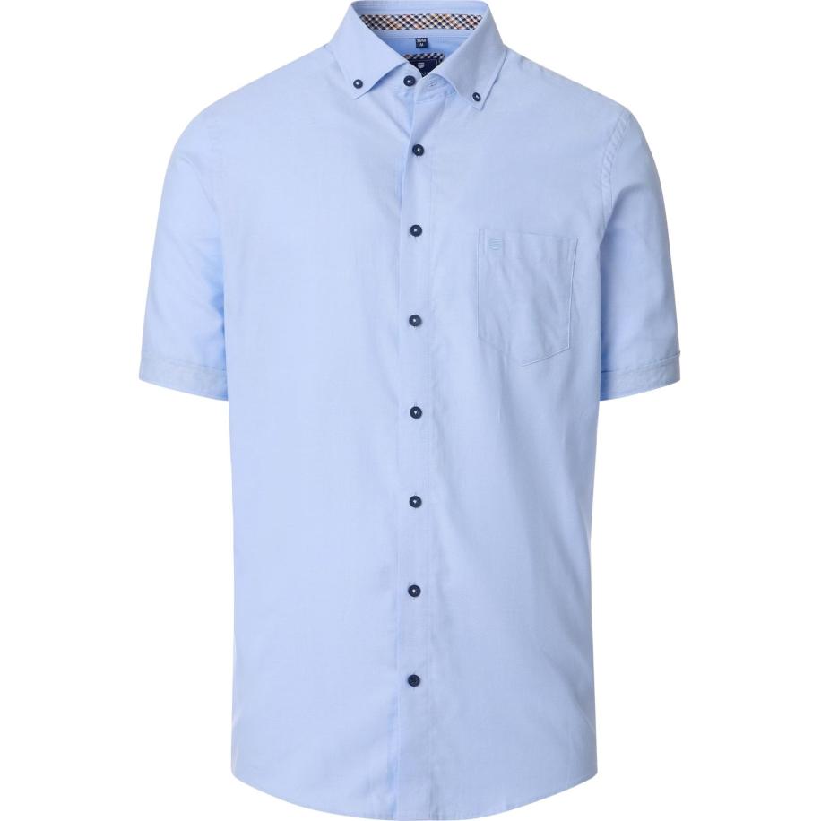 Redmond Casual Overhemd Korte mouw blauw Blauw