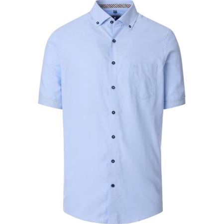 Redmond Casual Overhemd Korte mouw blauw