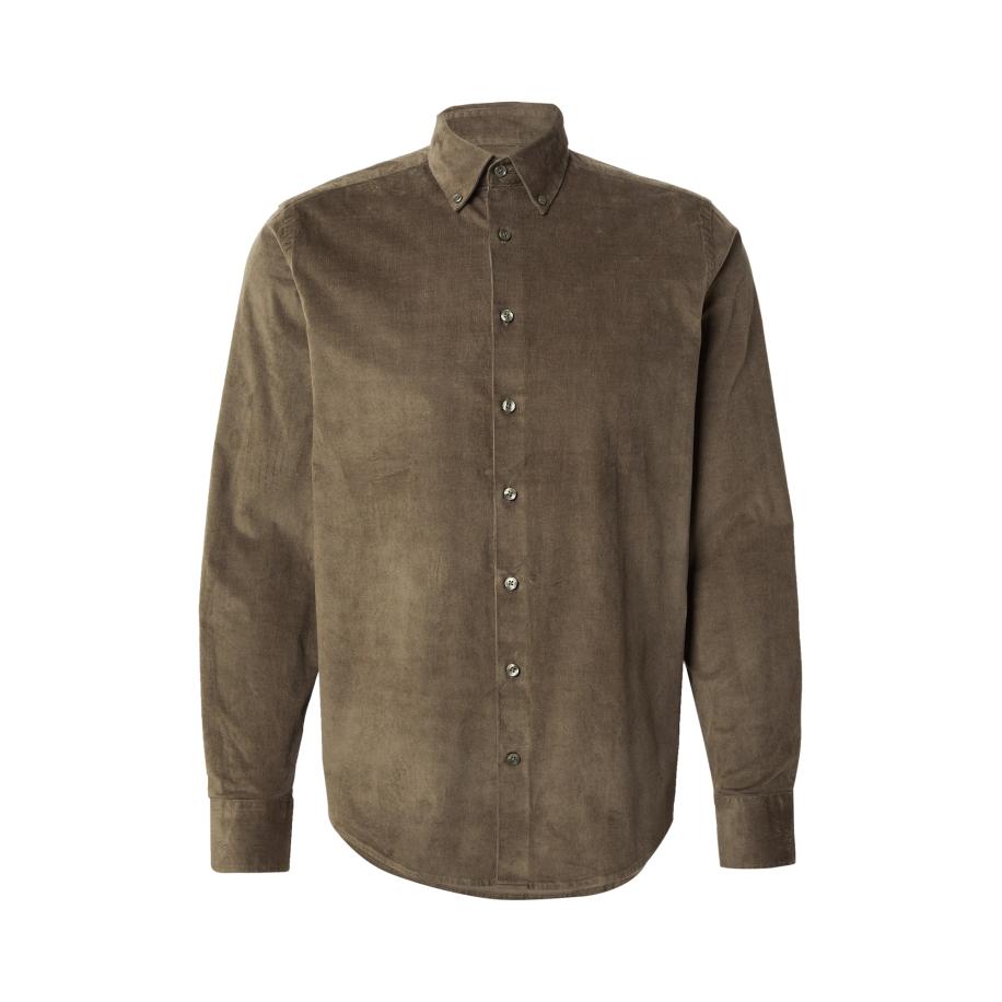 Bruun & Stengade Overhemd Monti olijfgroen Groen
