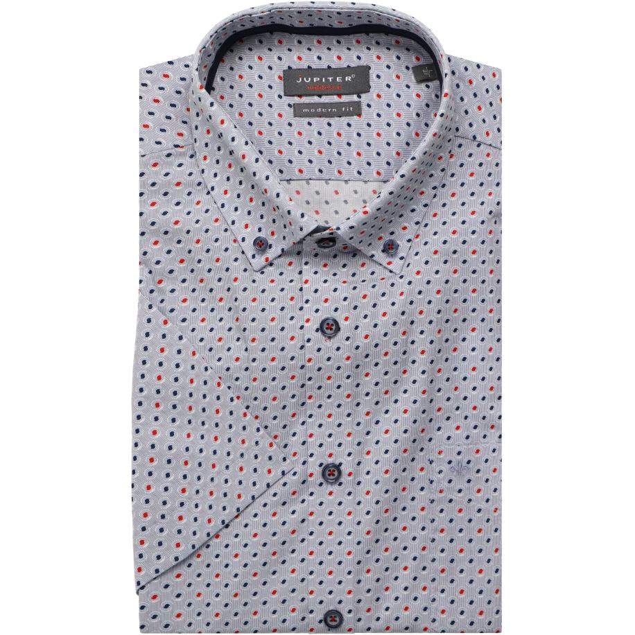Jupiter Overhemd Korte mouw rood Rood