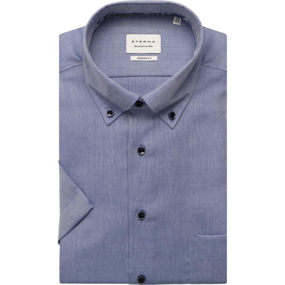 ETERNA Overhemd Korte mouw blauw Blauw