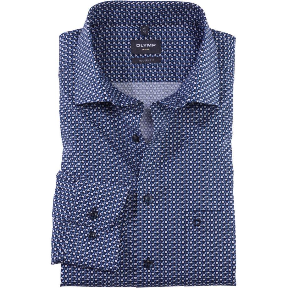 OLYMP Luxor Overhemd ML6 (vanaf 68 CM) marine/wit Multicolor