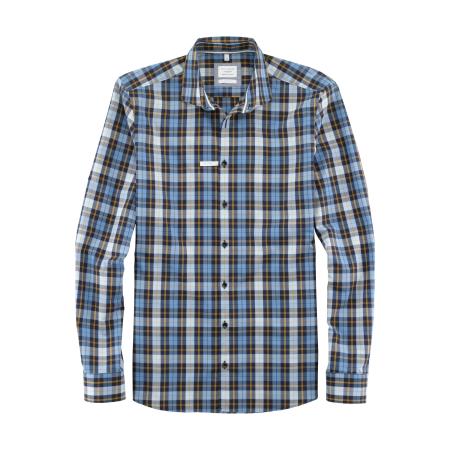 OLYMP Level Five Smart Casual Overhemd marine, Ruit