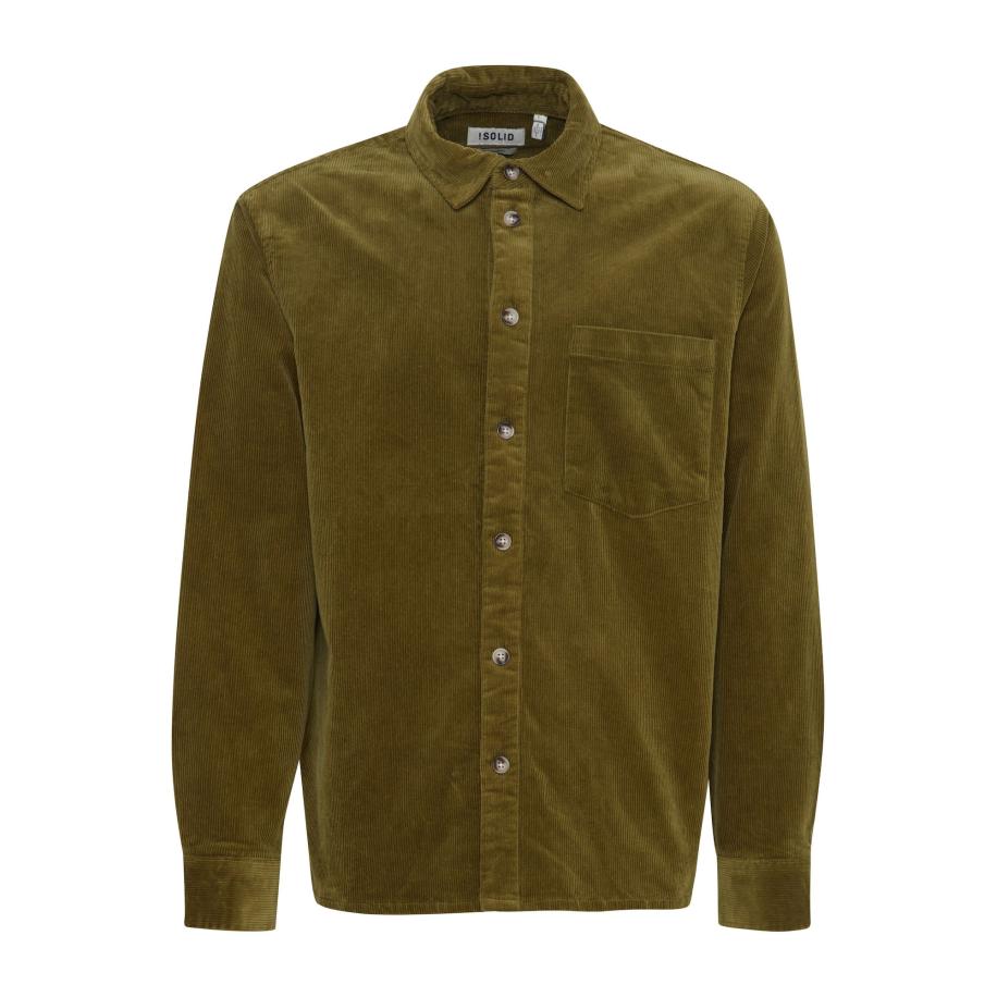 Solid !Solid Overhemd MEYER olijfgroen -