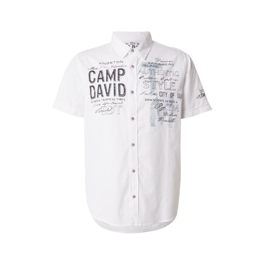 Camp David CAMP DAVID Overhemd opaal / zwart / wit -