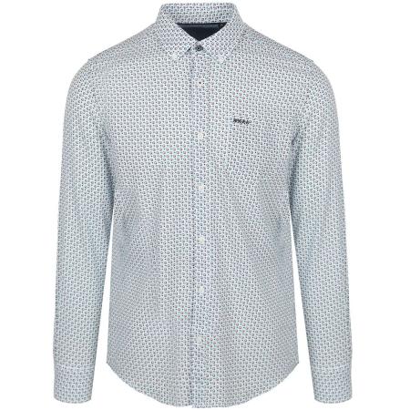 NZA Overhemd Aidan Print Blauw